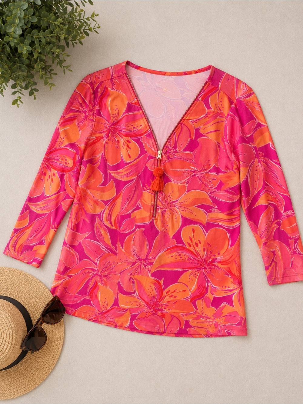 🧡Belle by Kim Gravel Primabelle Knit “Ciao Bella!” Tassel Zip Top – Size Medium🧡